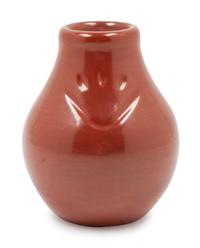 Redware Vase with Bear Paw