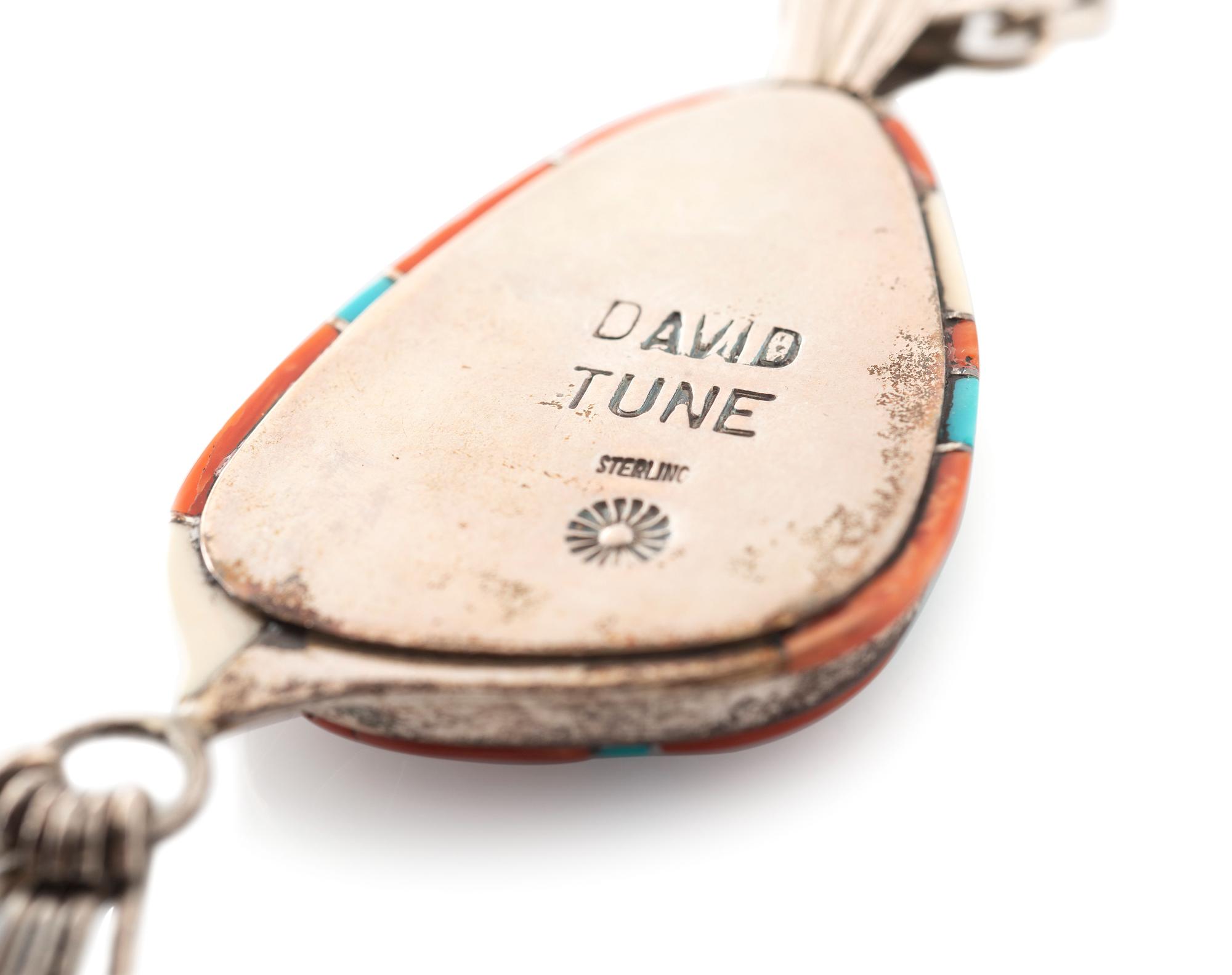 Award Winning Silver, Turquoise, and Coral Necklace