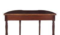 A Federal Style Carved and Inlaid Mahogany and Satinwood Console Table