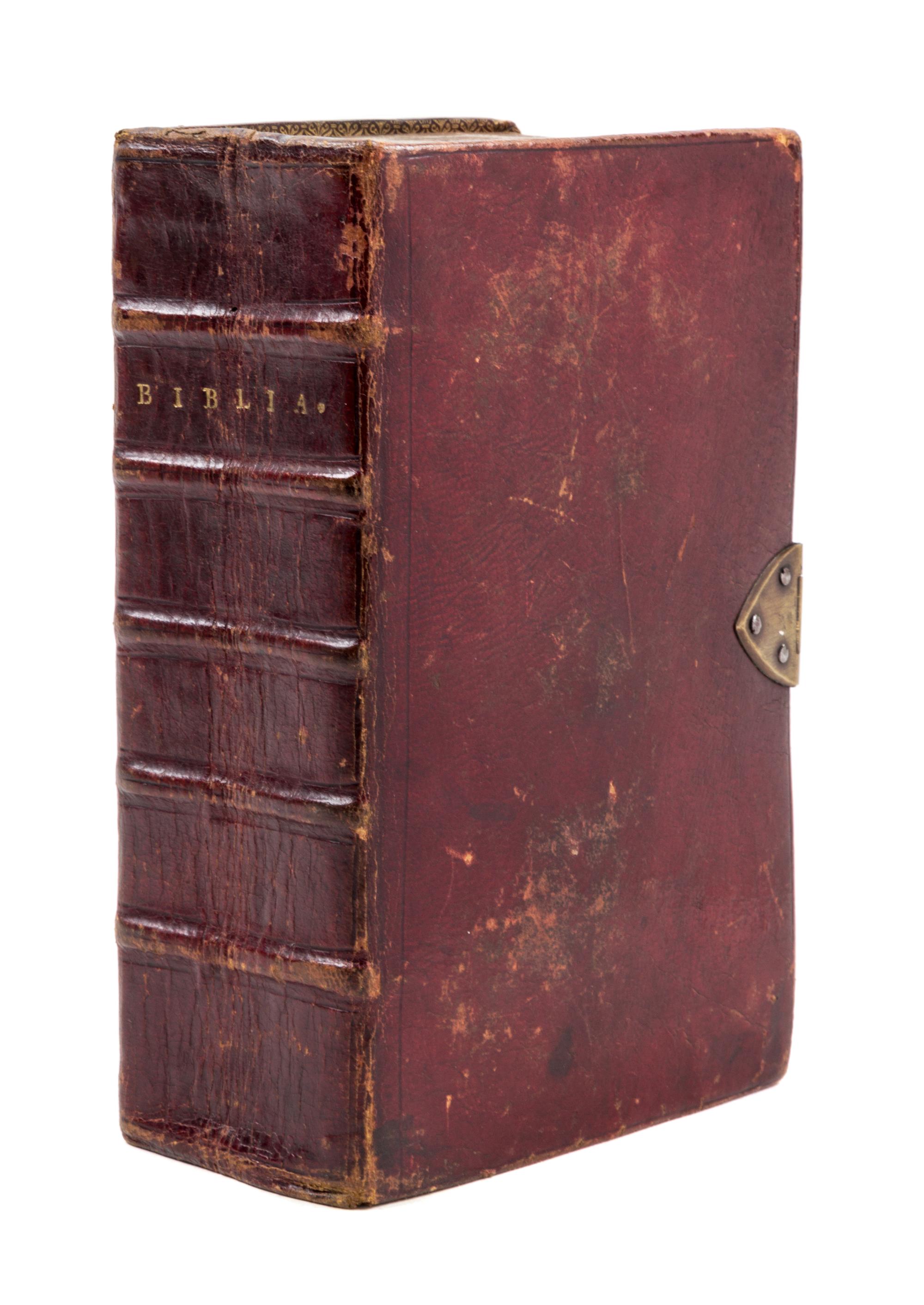 (BIBLE, SWEDISH) Biblia. Thet ar. Stockholm, 1674. First edition. Complete with an engraved title page by Isebrandus Compostell.