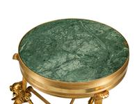 A Pair of Continental Neoclassical Gilt Bronze and Marble Stands