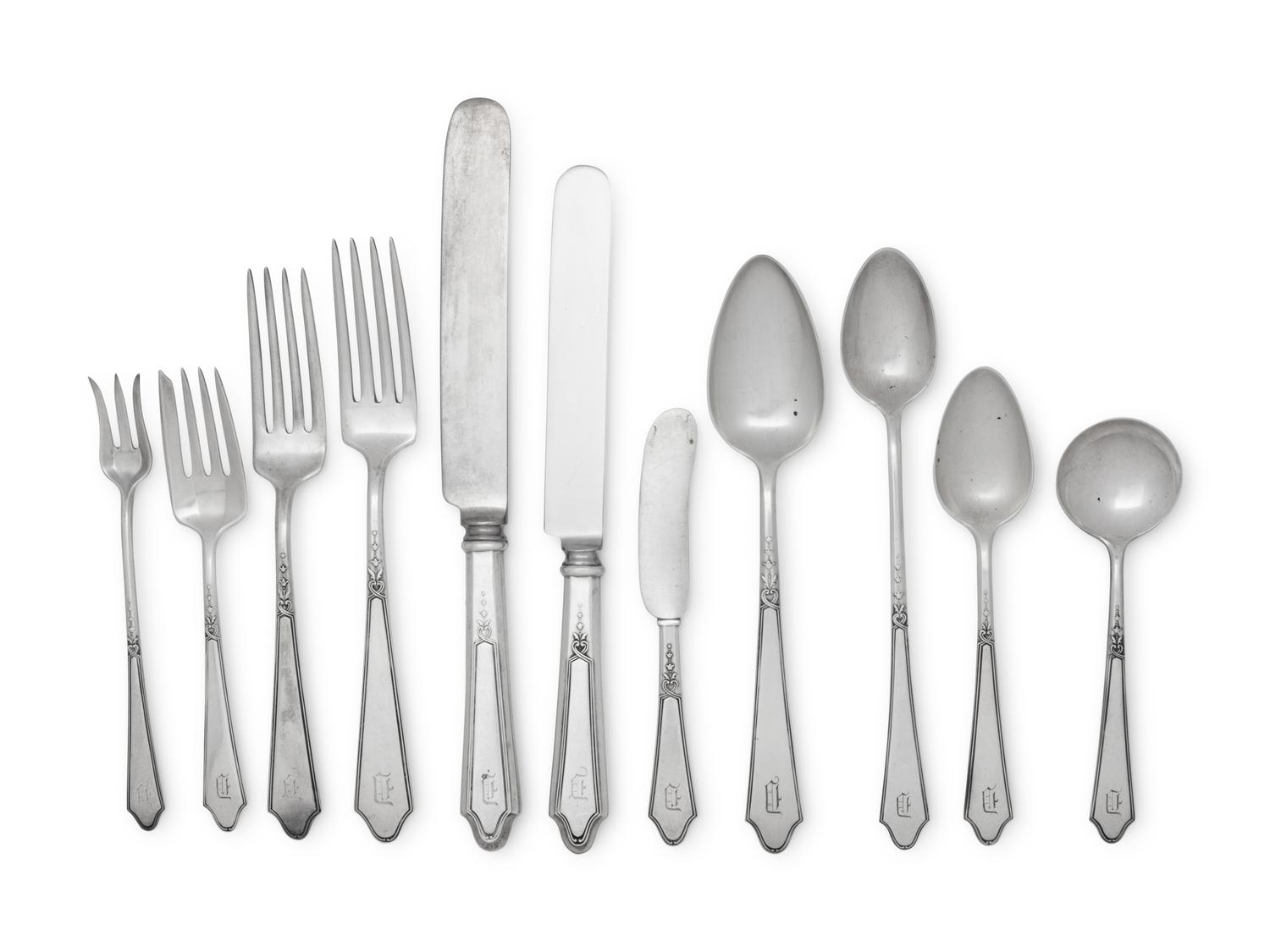 An American Silver Flatware Service