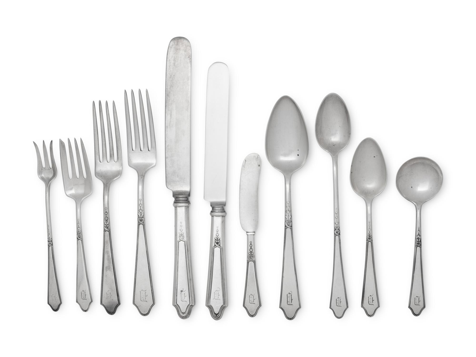 An American Silver Flatware Service