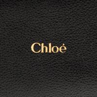 CHLOÉ, 'FOULARD' BLACK LEATHER HOBO BAG