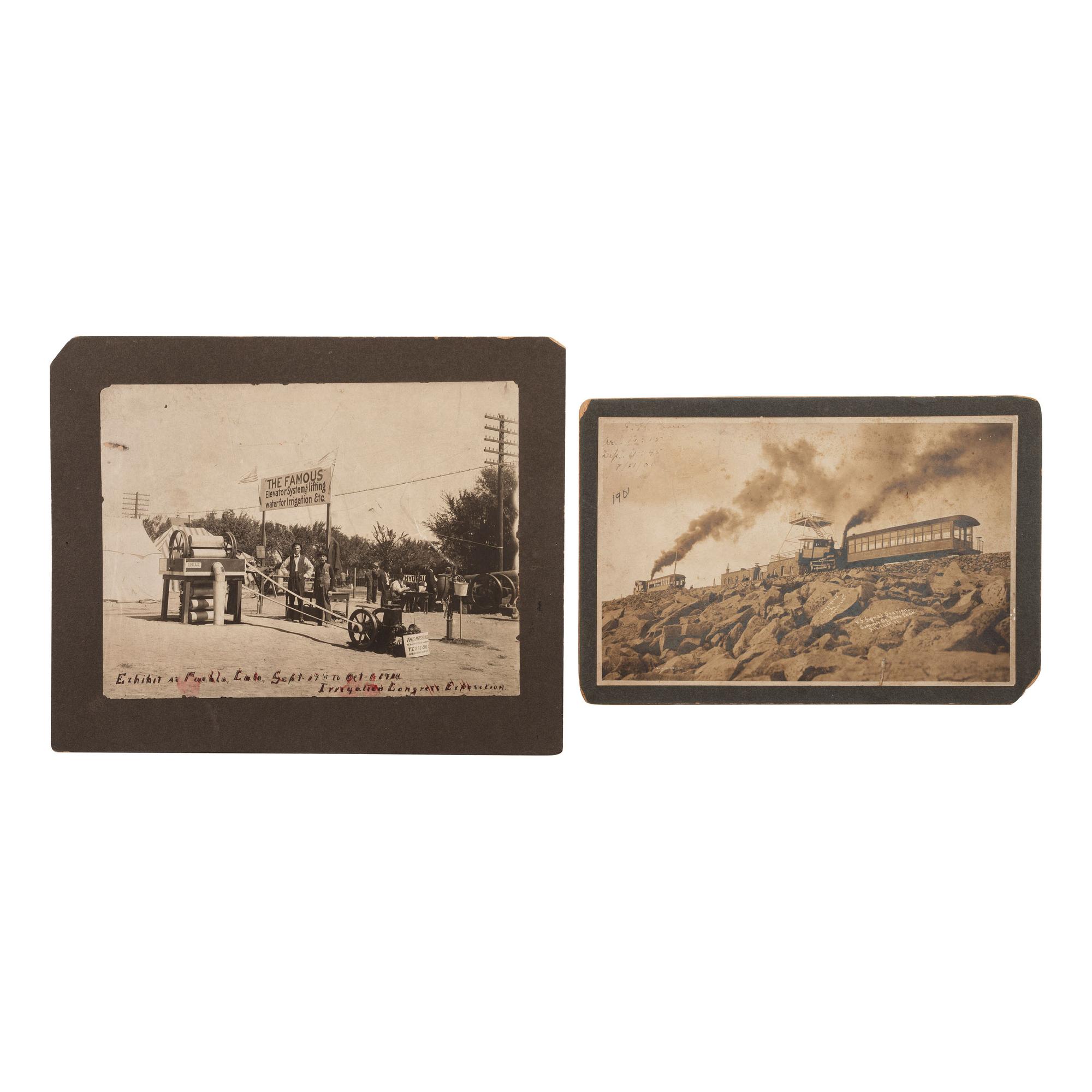 [COLORADO]. A group of stereoviews, albumens, and silver gelatin photographs of Colorado, comprising: