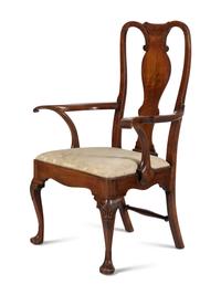 A George III Carved Mahogany Armchair