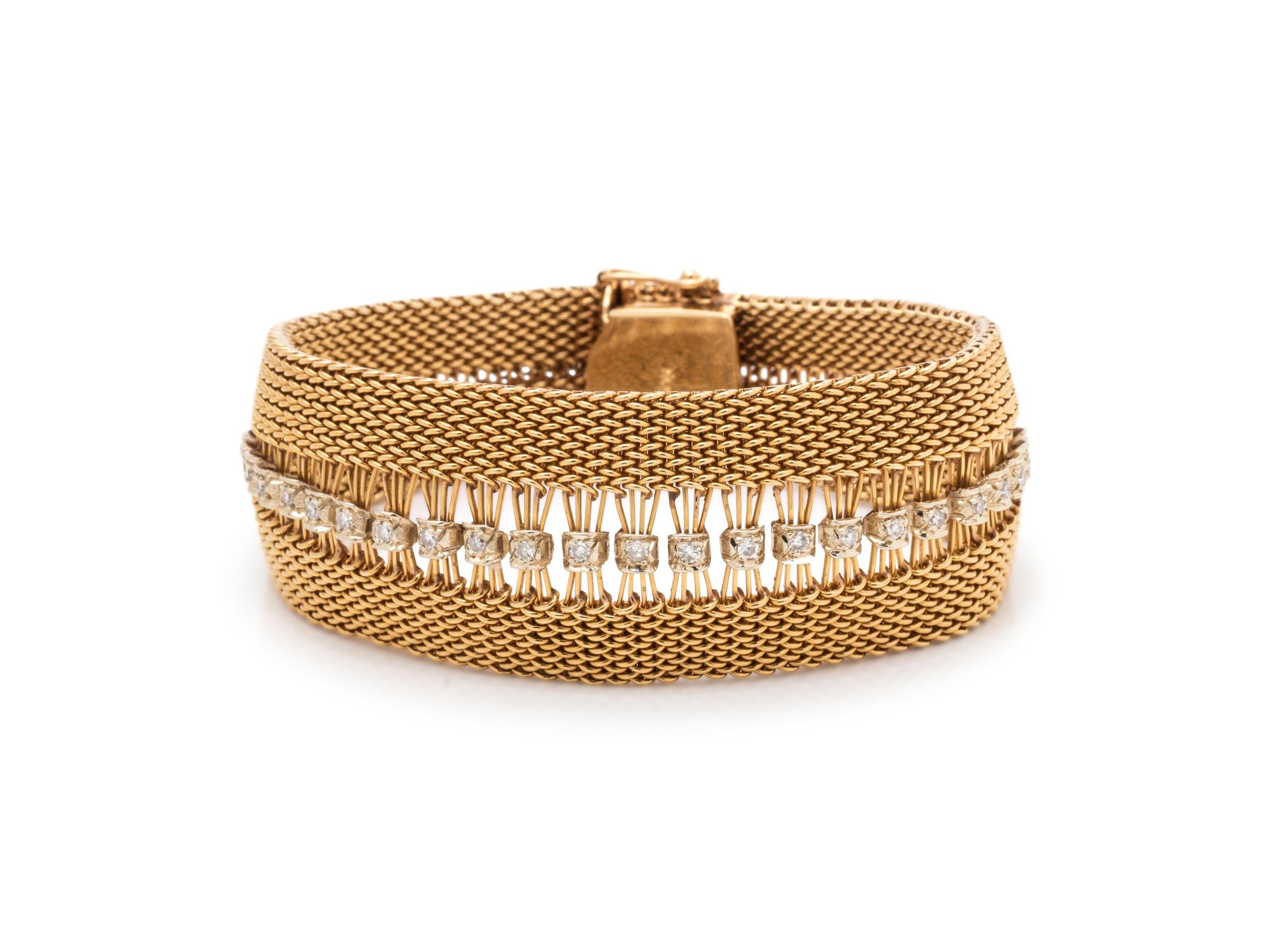 YELLOW GOLD AND DIAMOND BRACELET