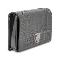 Christian Dior, Mini Diorama Flap Bag in Steel Grey Patent Leather