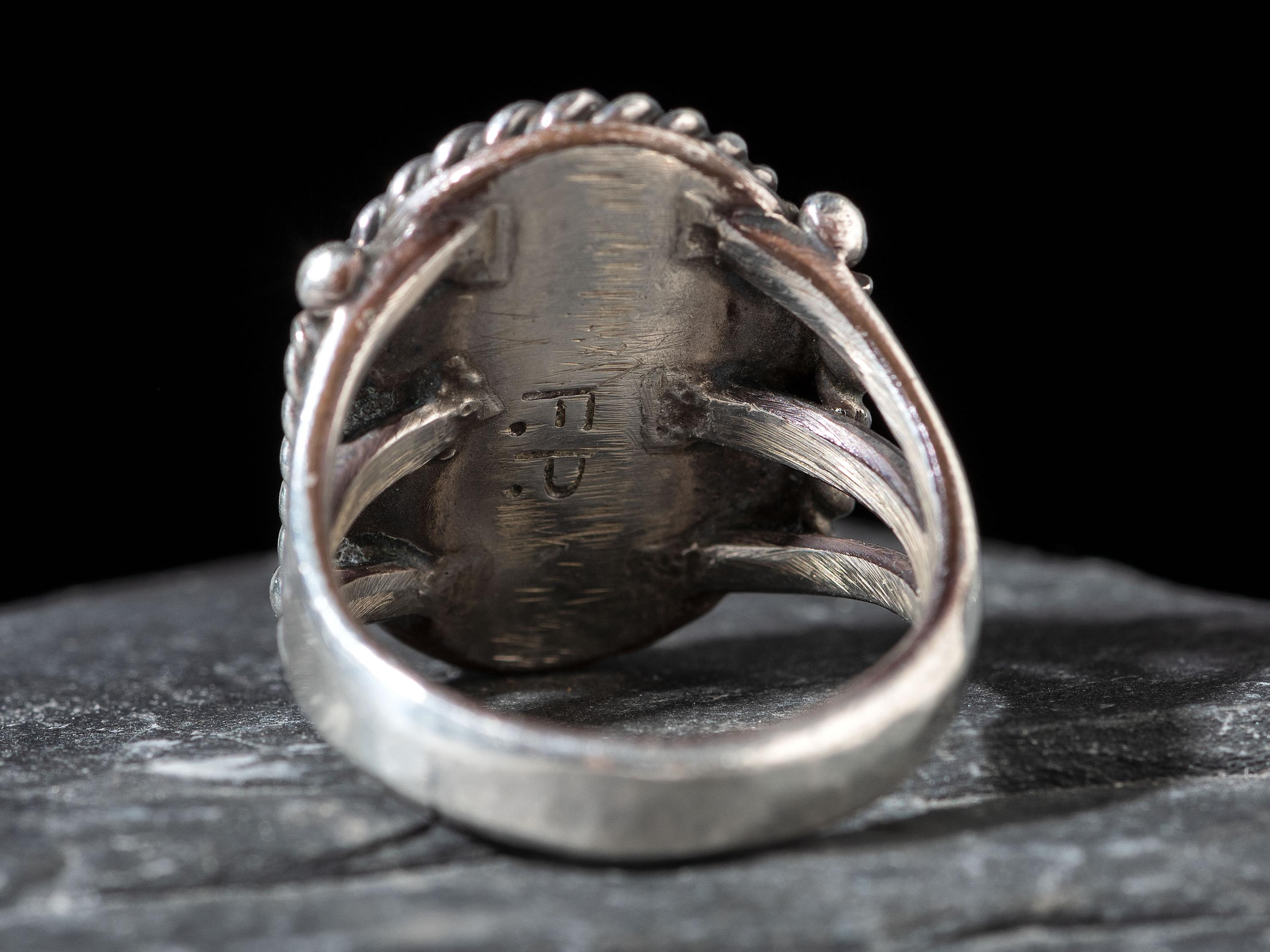 Silver and #8 Turquoise Ring