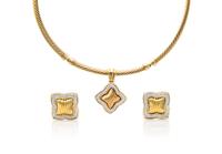 An 18 Karat Yellow Gold and Diamond Demi Parure, David Yurman, 54.20 dwts.