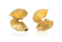 A Pair of 14 Karat Yellow Gold Earclips, Tiffany & Co., 6.50 dwts.