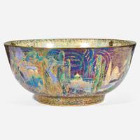 A Wedgwood Black Fairyland Lustre Imperial Bowl UK, circa 1925
