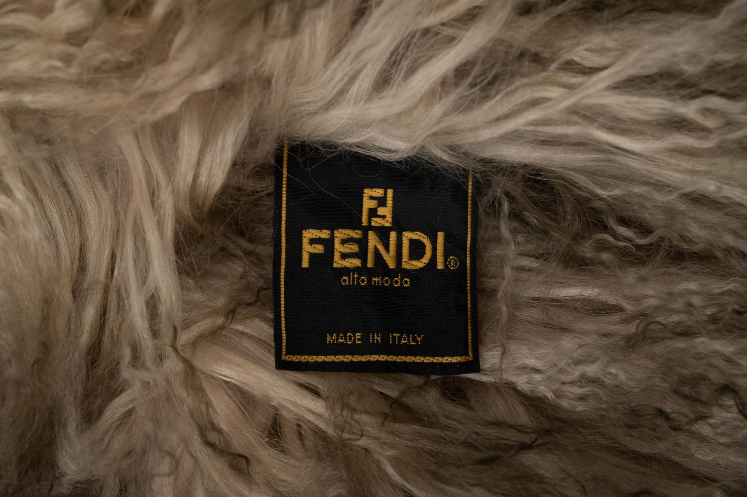 Two Fendi Mongolian Lamb Fur Stoles