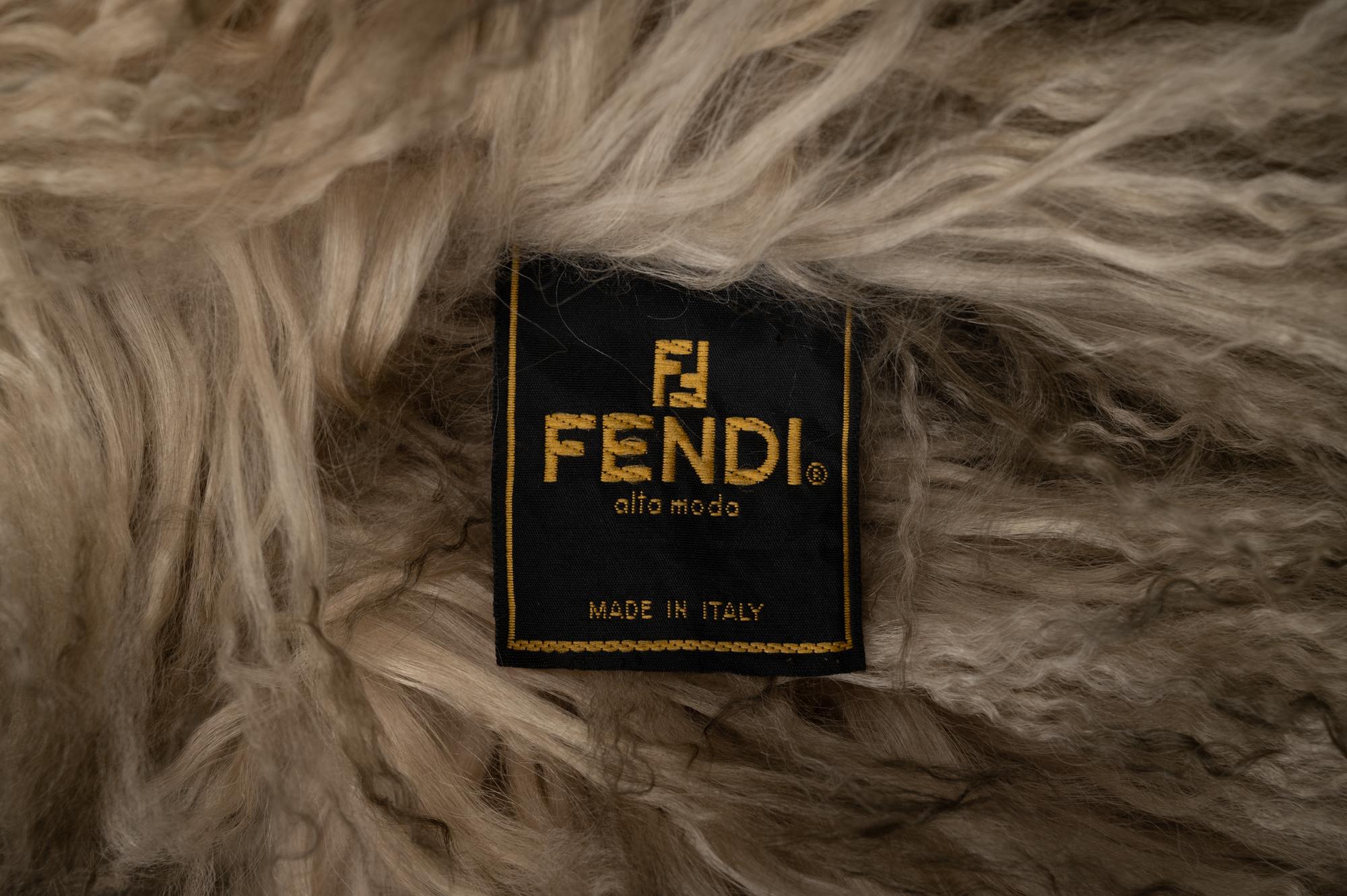 Two Fendi Mongolian Lamb Fur Stoles