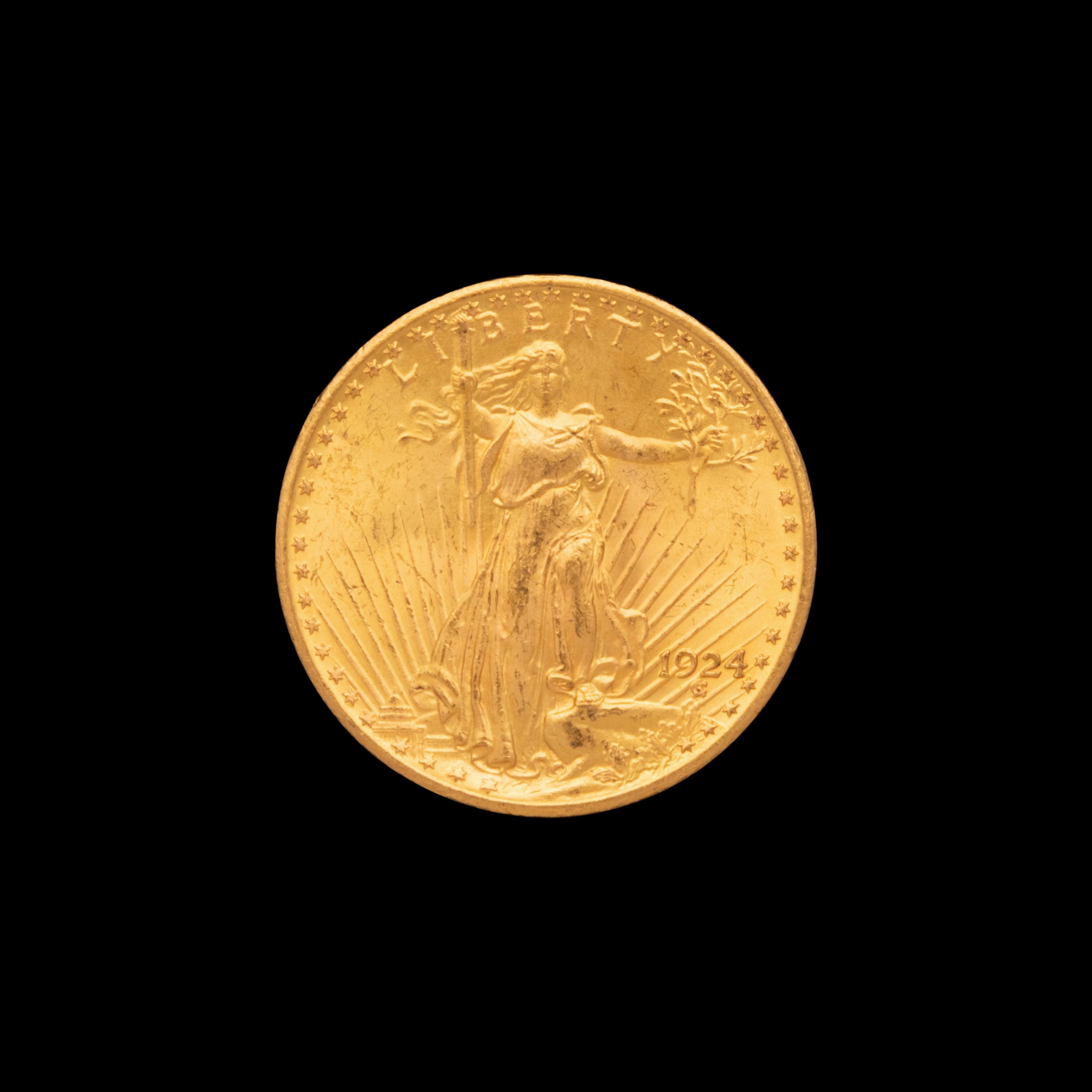 A 1924 Saint-Gaudens $20 Gold Coin