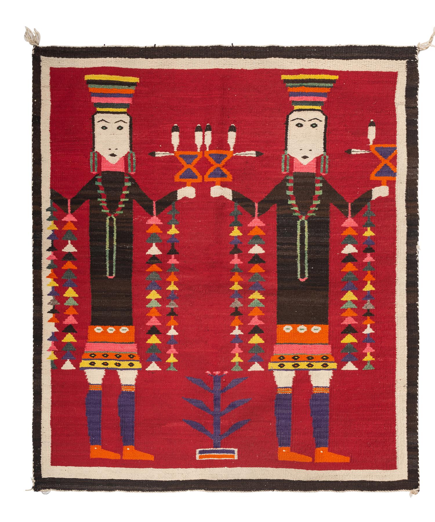 Navajo Pictorial Weaving / Rug, with Holy People