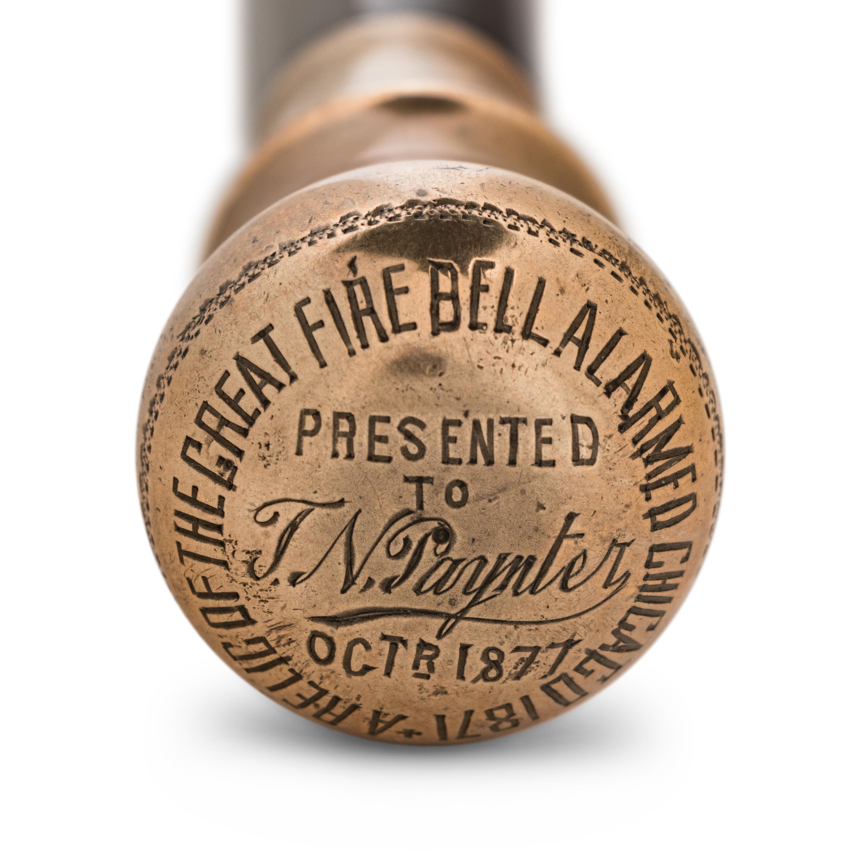 [Chicago Fire]. A group of artifacts relating to the Chicago courthouse bell, ca 1871-1877, comprising: