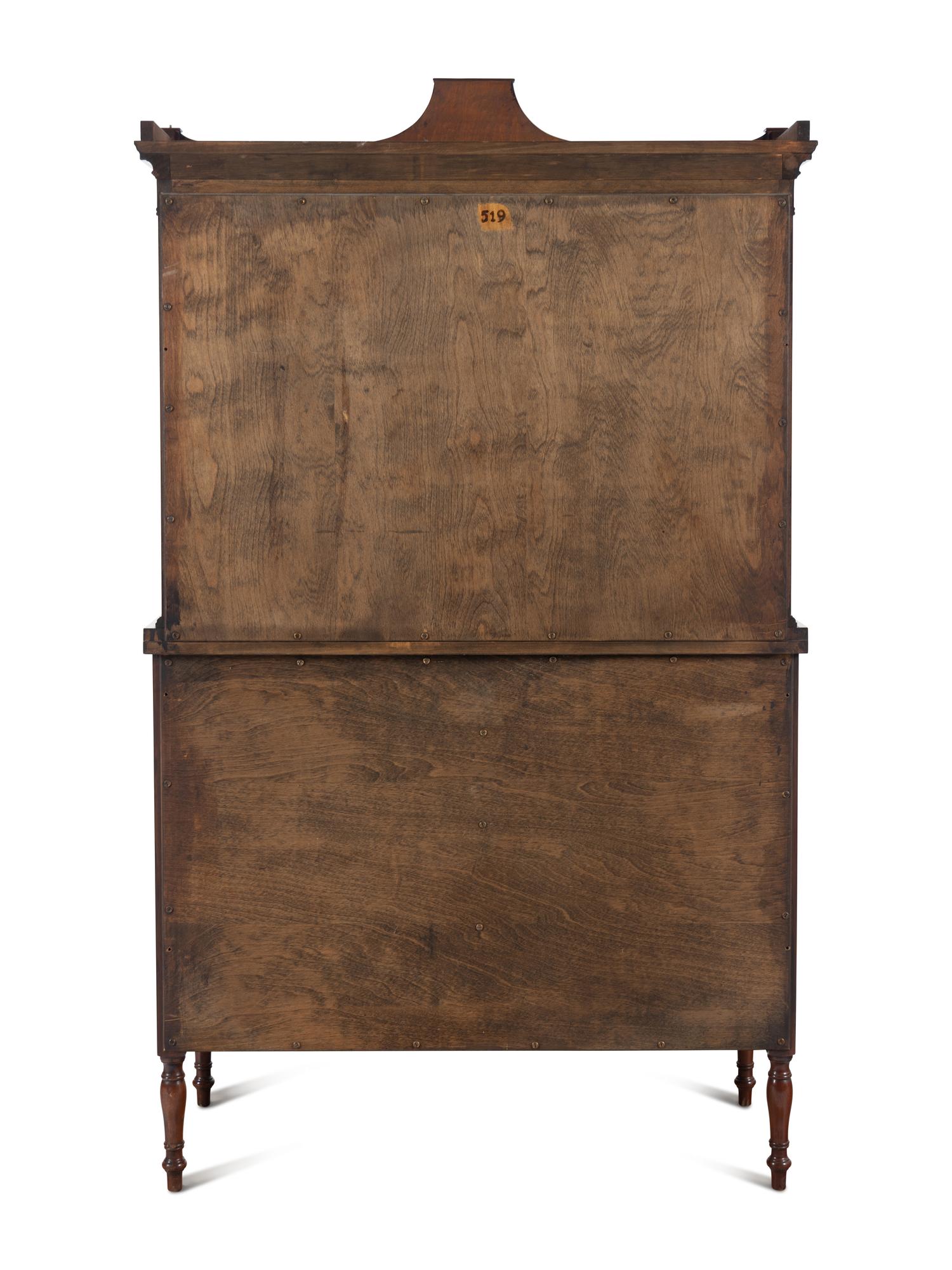 A Federal Style Mahogany Bureau Bookcase