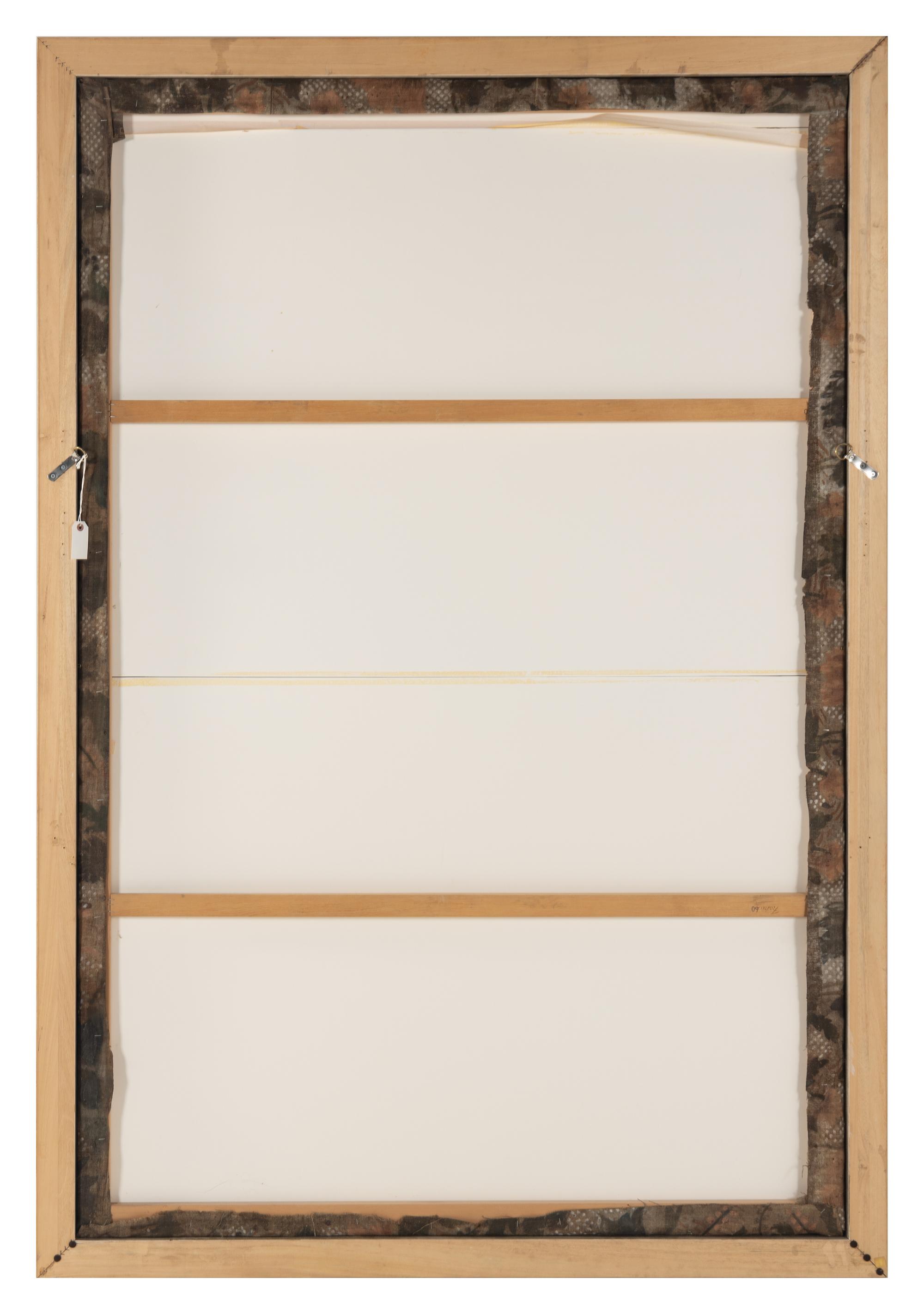 A French Giltwood-Framed Painted Canvas Wall Panel