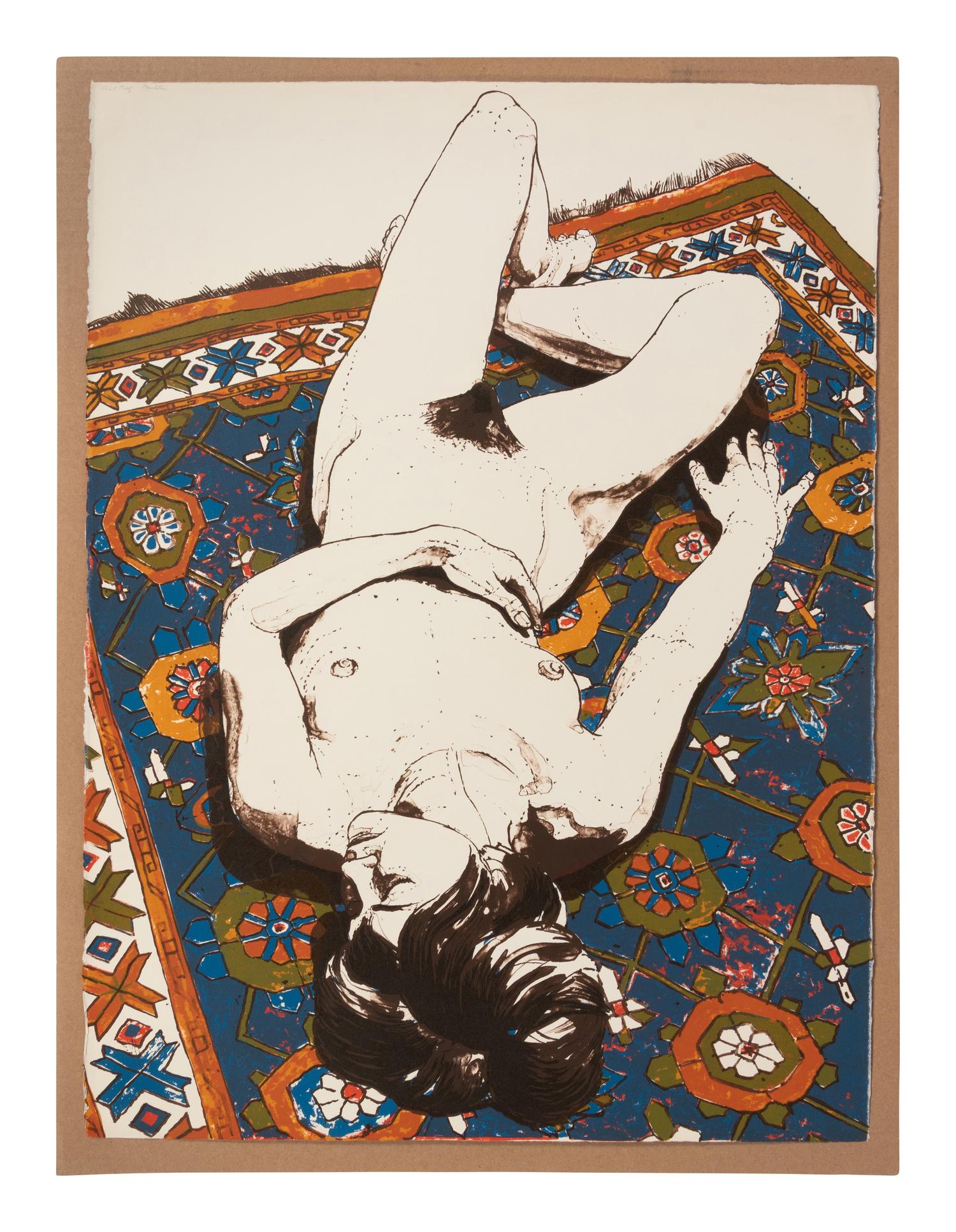 Reclining Nude on a Carpet and Sitting Nude on a Carpet