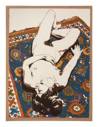 Reclining Nude on a Carpet and Sitting Nude on a Carpet