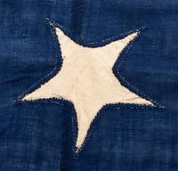 [CIVIL WAR]. 34-star flag purportedly flown at Fort Warren, Boston, MA. Ca 1861-1863.