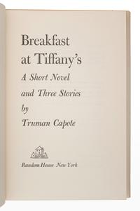 CAPOTE, Truman (1924-1984). Breakfast at Tiffany's . New York: Random House, 1958.