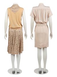 Two Valentino Ensembles: One Belted Dress and One Three-Piece Ensemble, 1980s