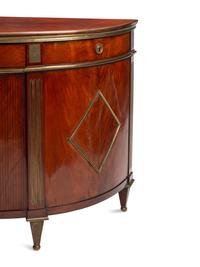 A Russian Neoclassical Brass Mounted Mahogany Console Cabinet