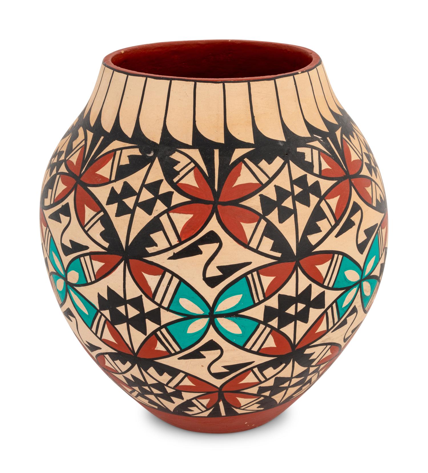 Polychrome Pottery Vase