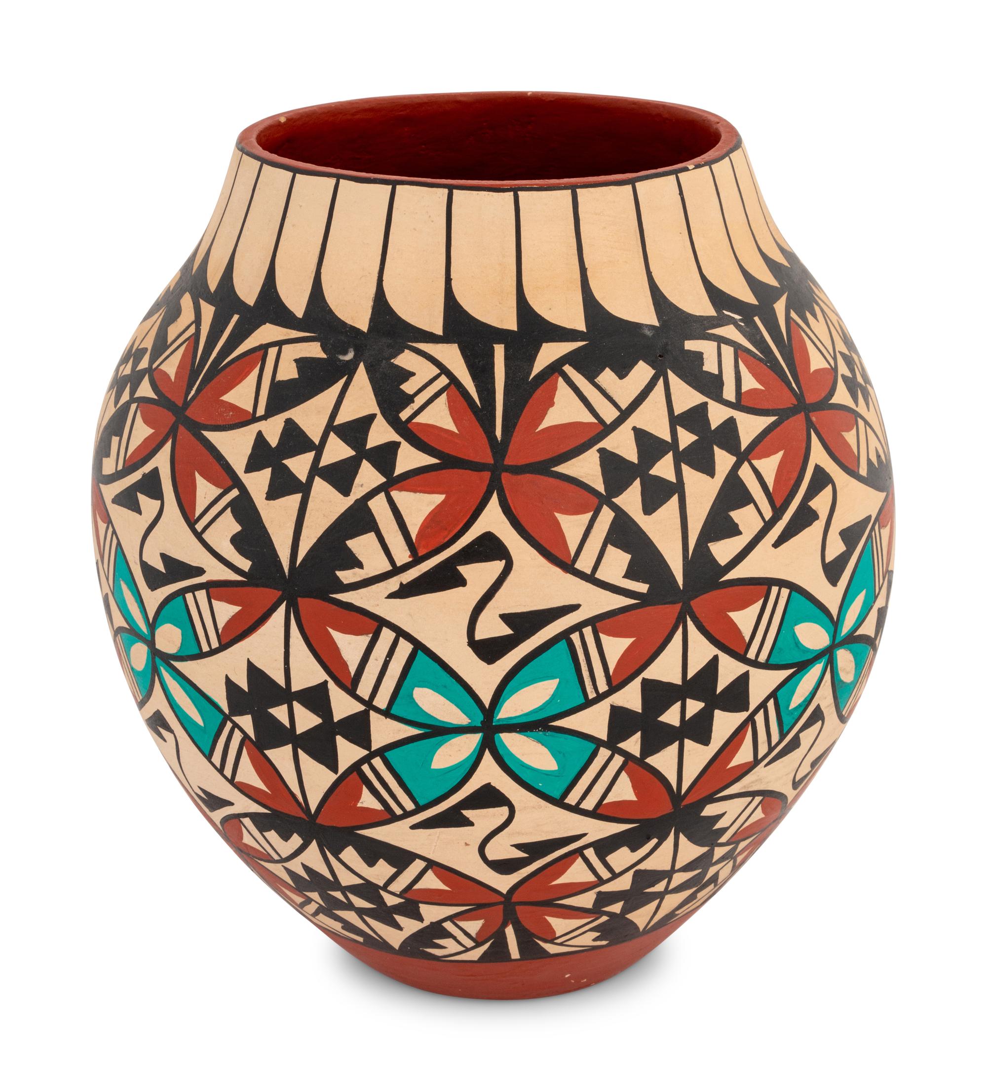 Polychrome Pottery Vase