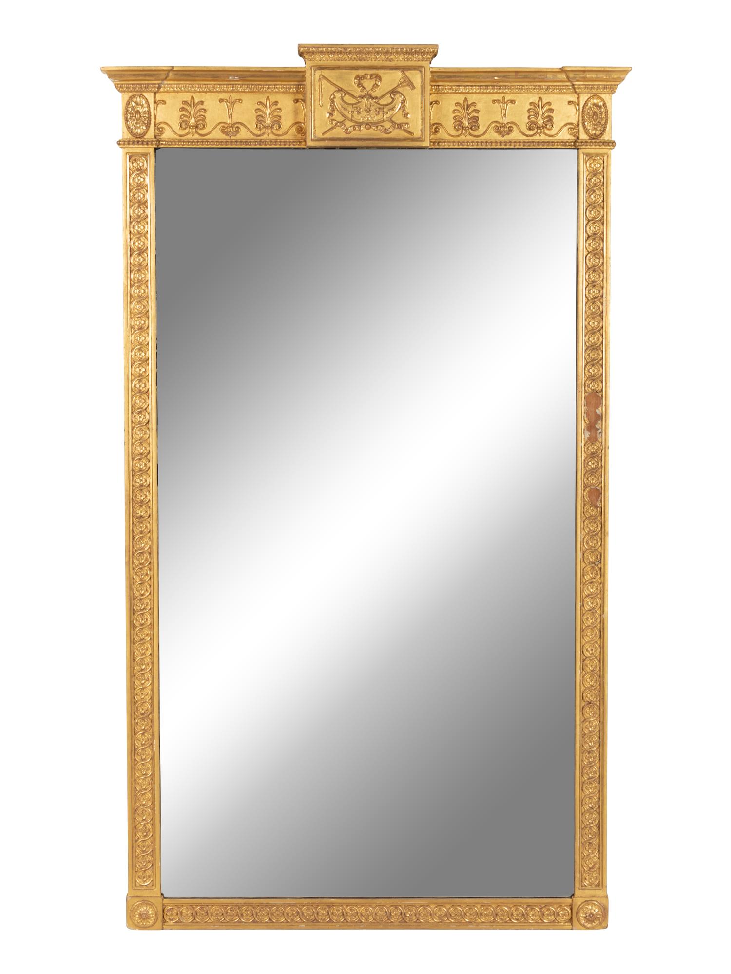 An Adam Style Giltwood Mirror