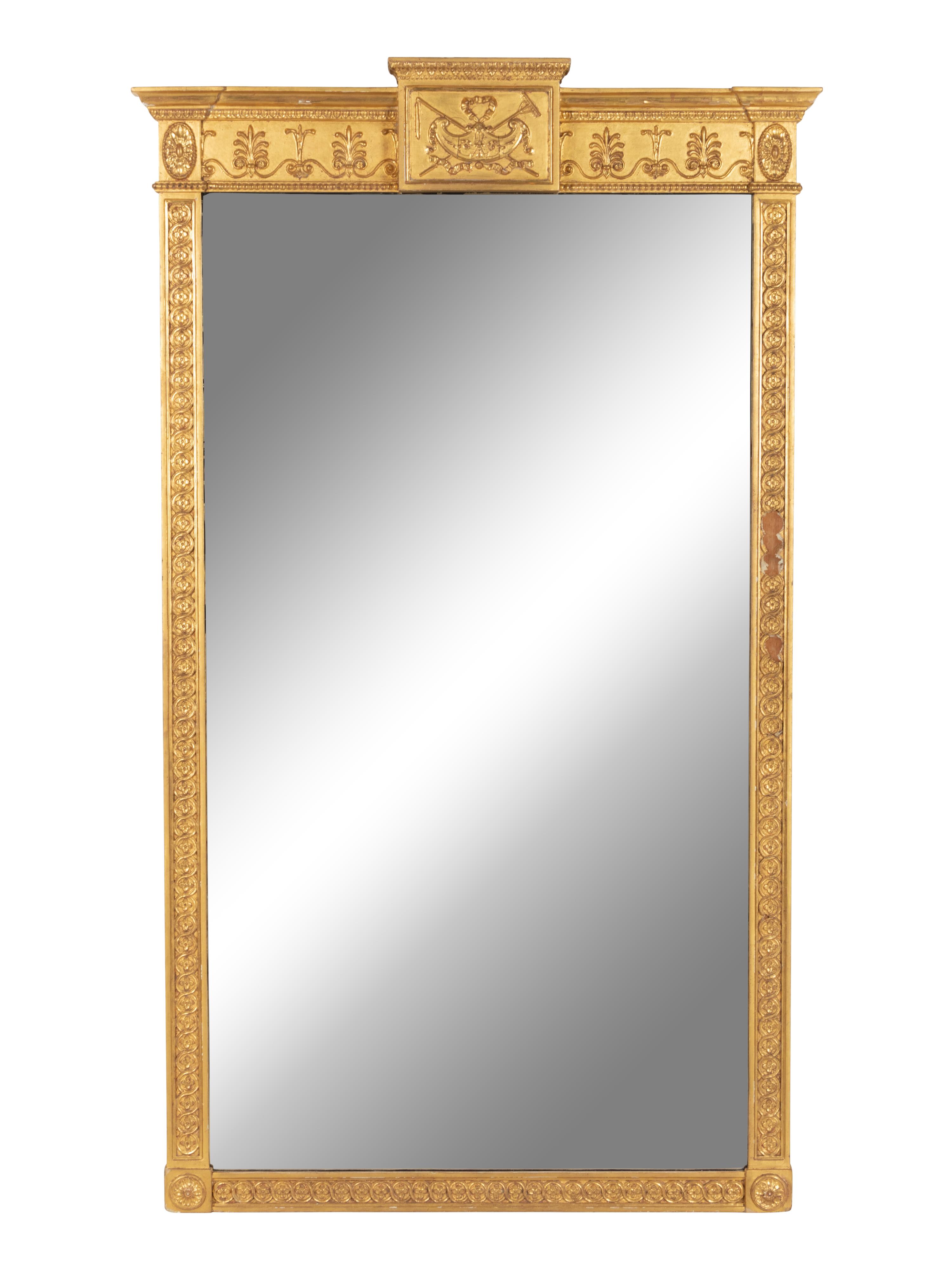 An Adam Style Giltwood Mirror