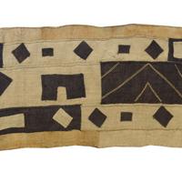 A Hand Woven Kuba Cloth 136" W x 18" H — Democratic Republic of the Congo, Mid-20th Century