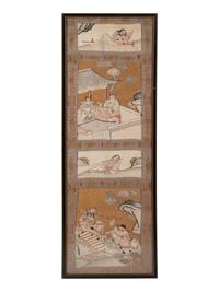 Two Chinese Kesi Silk Panels