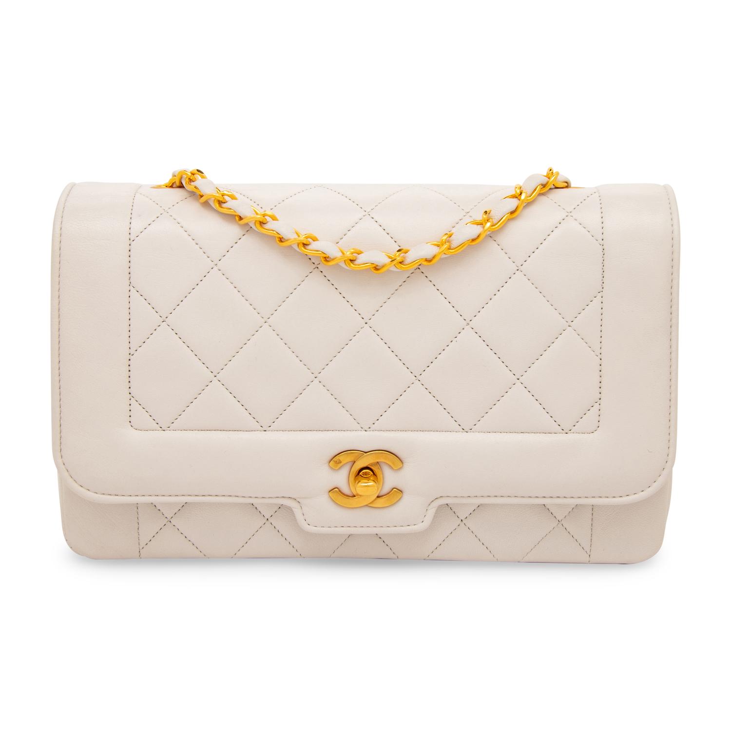 Chanel, Medium White Diana Flap Bag