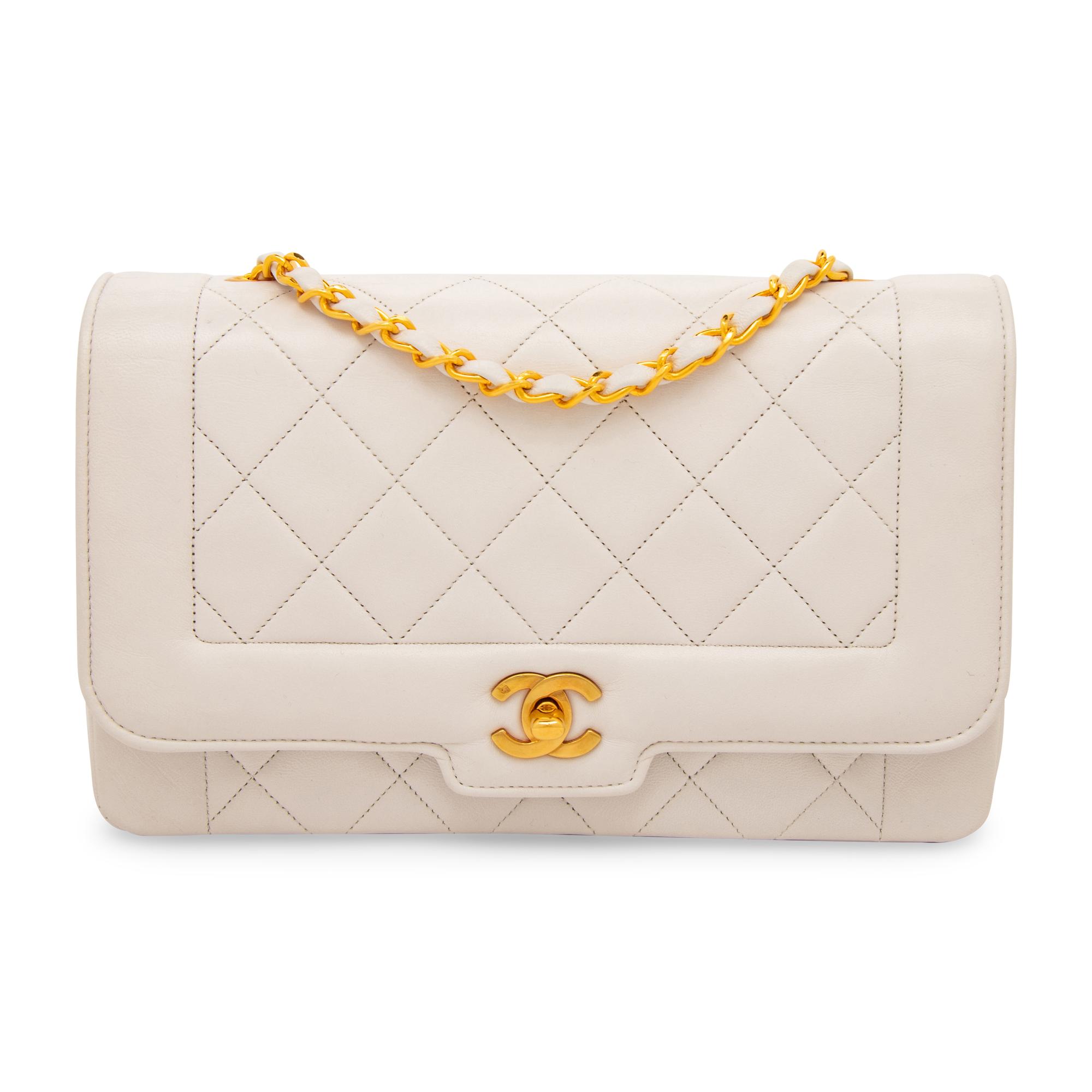 Chanel, Medium White Diana Flap Bag
