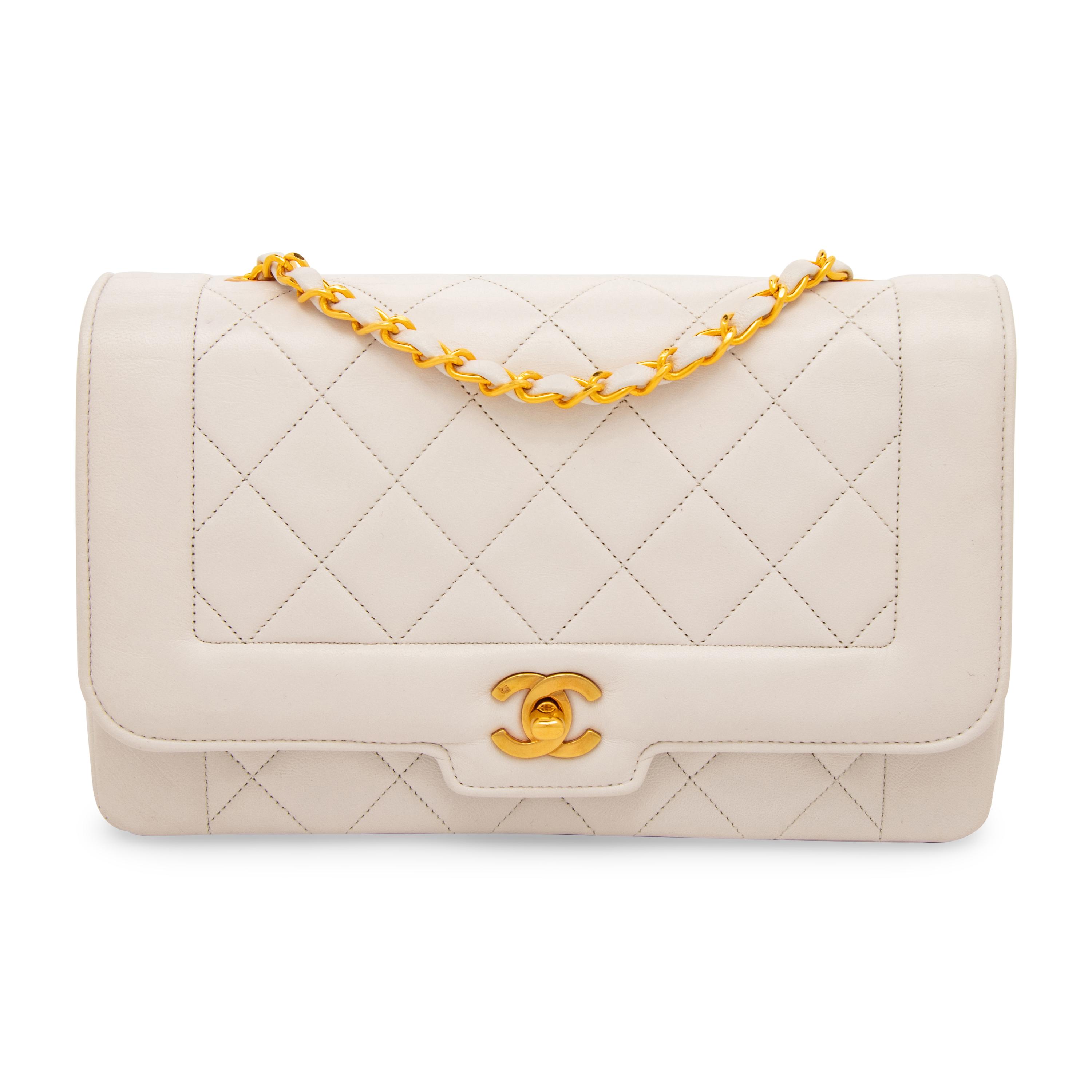 Chanel, Medium White Diana Flap Bag