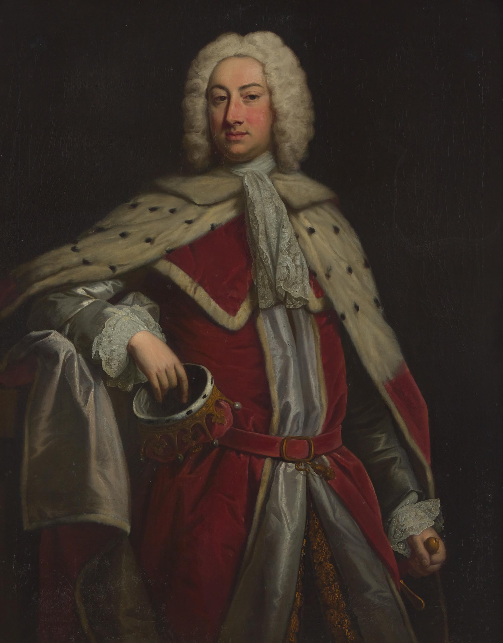 Portrait of a Marquess in Peer’s Robes, Holding a Coronet