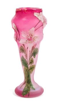 Burgun & Schverer, EARLY 20TH CENTURY, a cameo glass vase, of baluster form with floral decoration