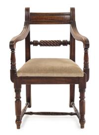 A Diminutive Regency Style Armchair Height 22 1/4 inches. — 20TH CENTURY