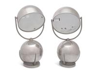 A Pair of Felix Aublet Nick-Plated Table Lamps