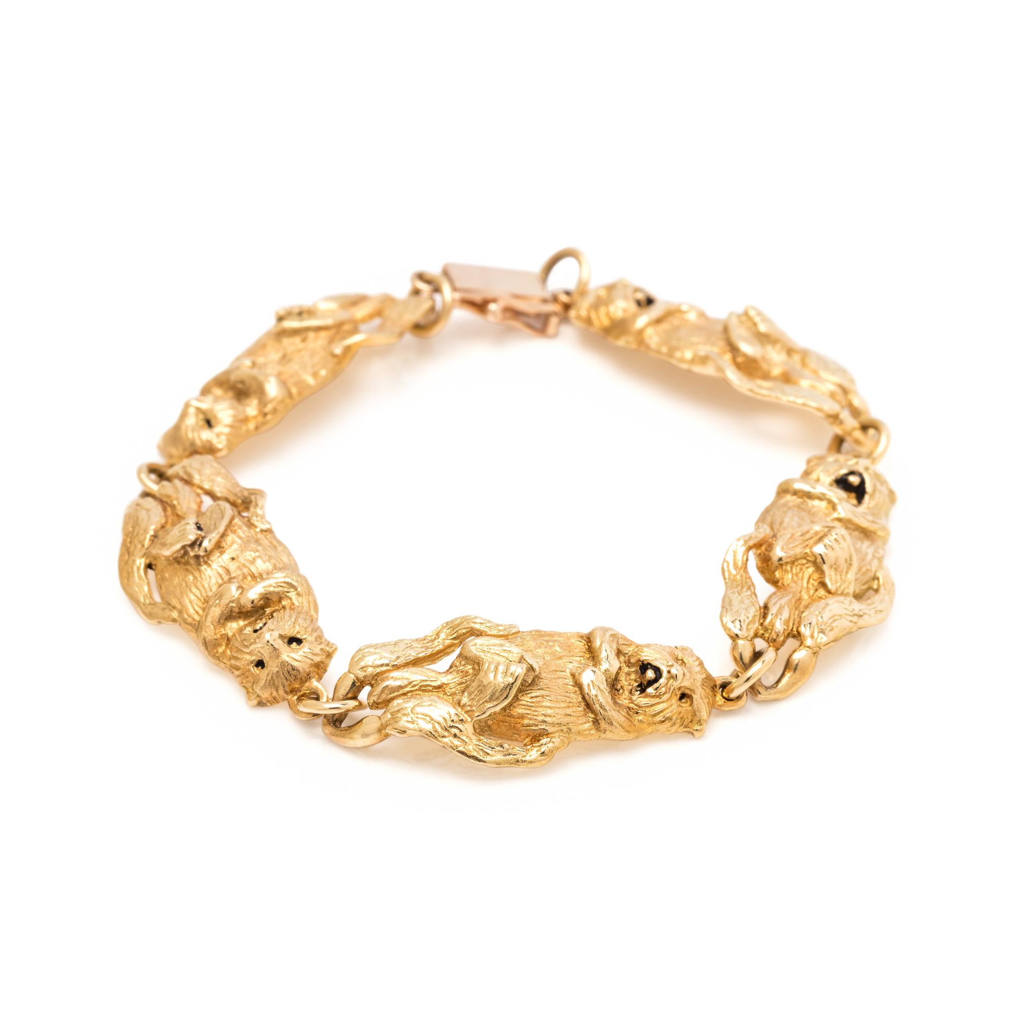 GAYLE BRIGHT, YELLOW GOLD OTTER BRACELET
