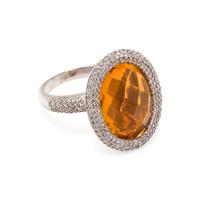 CITRINE AND DIAMOND RING