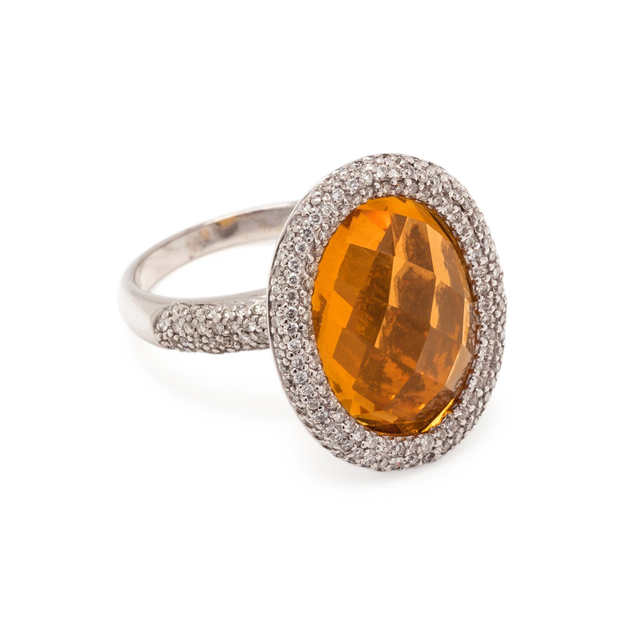CITRINE AND DIAMOND RING