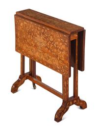 A Dutch Marquetry Drop-Leaf Table