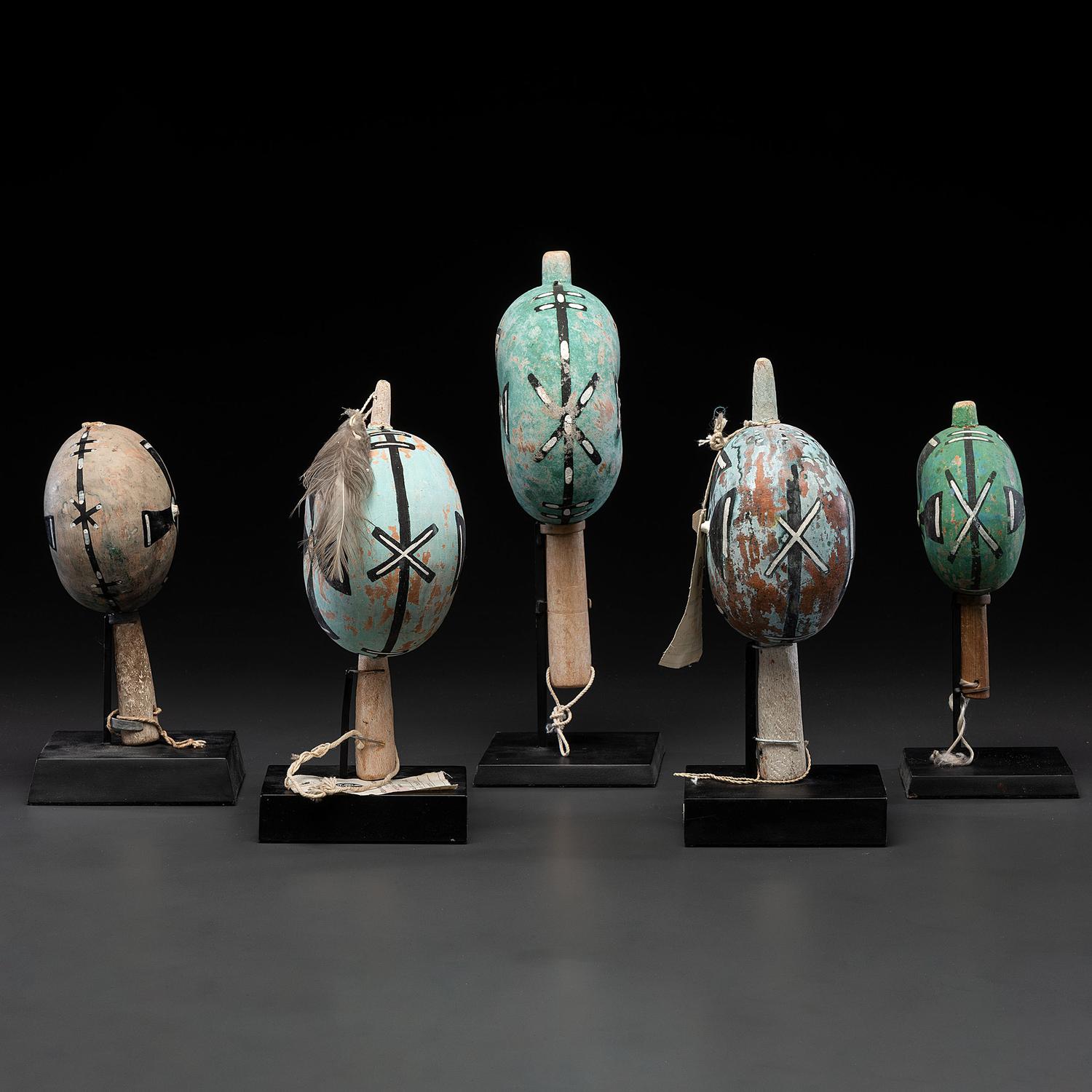 Group of Pueblo Polychrome Rattles, From the Collection of Dick Jemison, Alabama