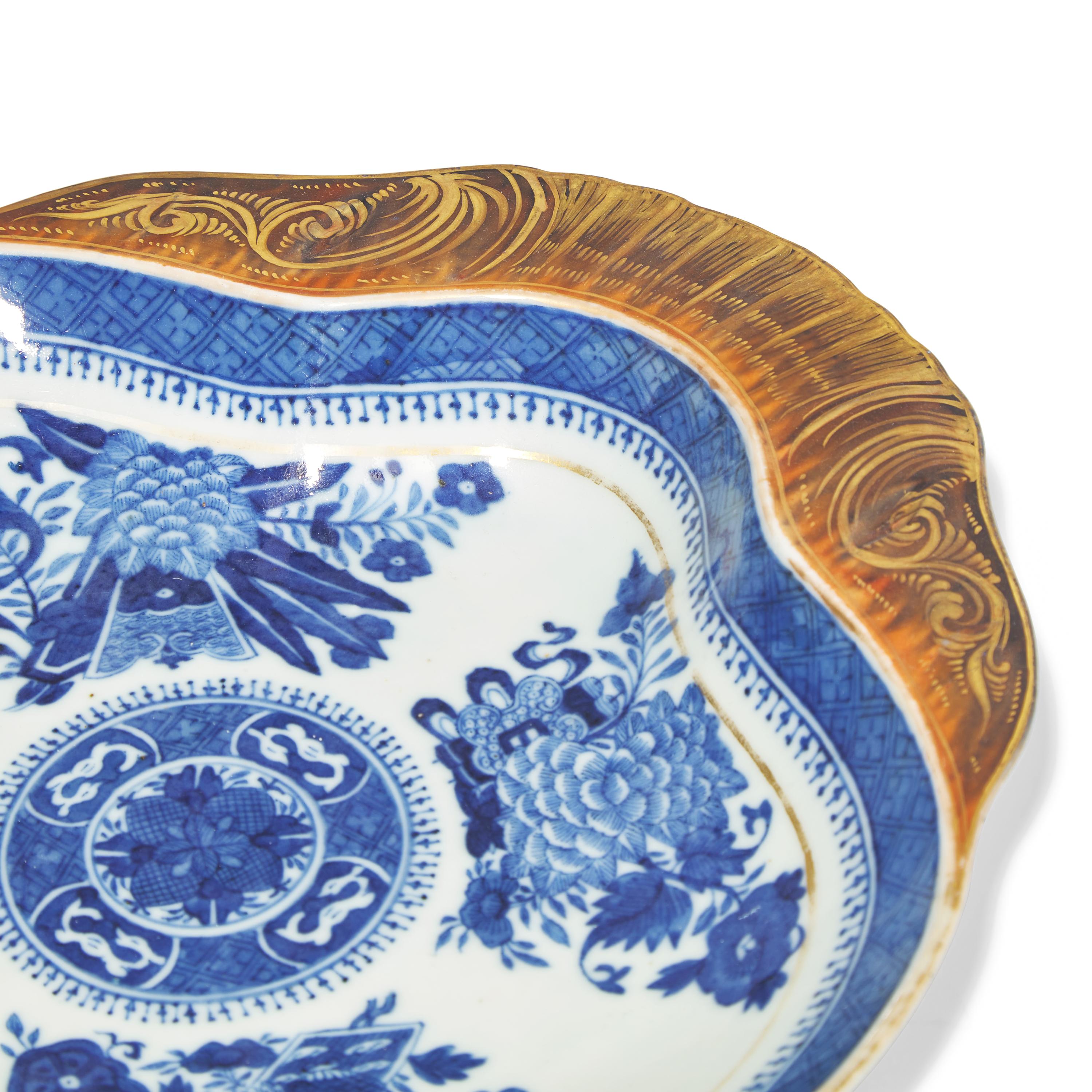 Three Chinese Export Porcelain Imperial Fitzhugh Dishes