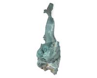 A patinated bronze fountain dolphin spitter, 20th century