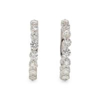 DIAMOND INSIDE OUT HOOP EARRINGS